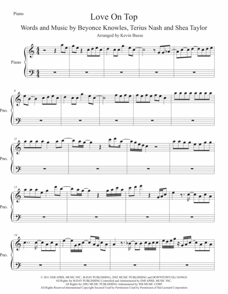 Love On Top (arr. Kevin Busse)