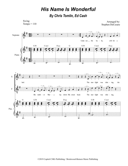 His Name Is Wonderful (arr. Stephen DeCesare)
