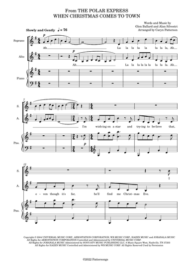 When Christmas Comes To Town (arr. Caryn Patterson)