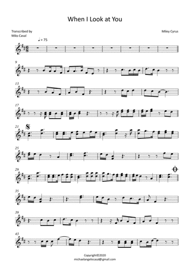 When I Look At You (arr. Miks Casal)