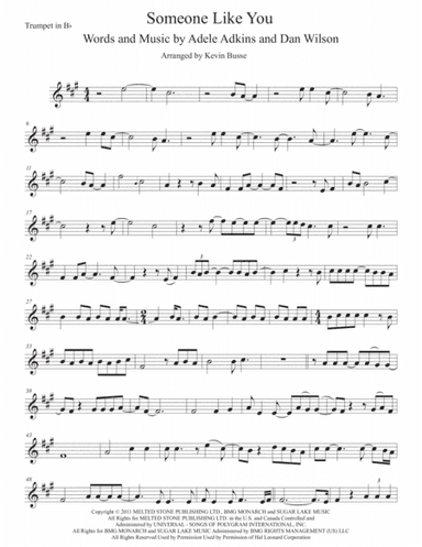 Someone Like You (arr. Kevin Busse)