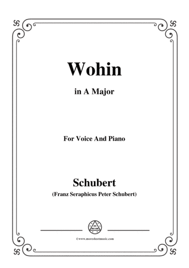 Schubert-Wohin,from 'Die Schöne Müllerin',Op.25 No.2,in A Major,for Voice&Piano (arr. MSM)