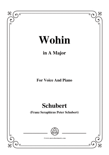 Schubert-Wohin,from 'Die Schöne Müllerin',Op.25 No.2,in A Major,for Voice&Piano (arr. MSM)