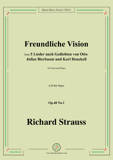 Richard Strauss-Freundliche Vision,in B flat Major (arr. OSM Press)