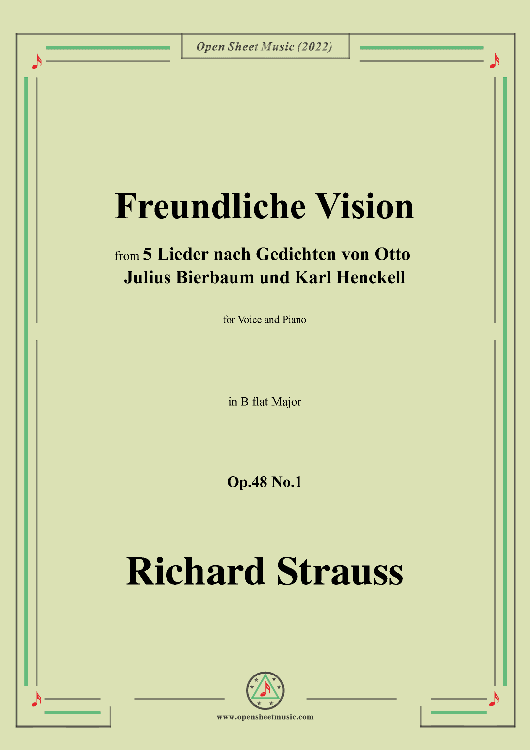 Richard Strauss-Freundliche Vision,in B flat Major (arr. OSM Press)