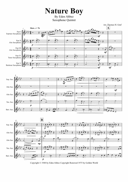 Nature Boy (arr. Thomas H. Graf)