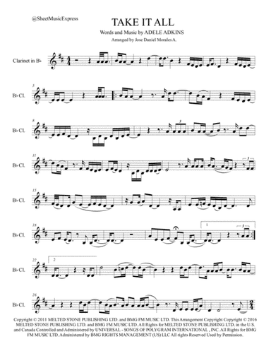 Take It All (arr. Jose Daniel Morales A.)