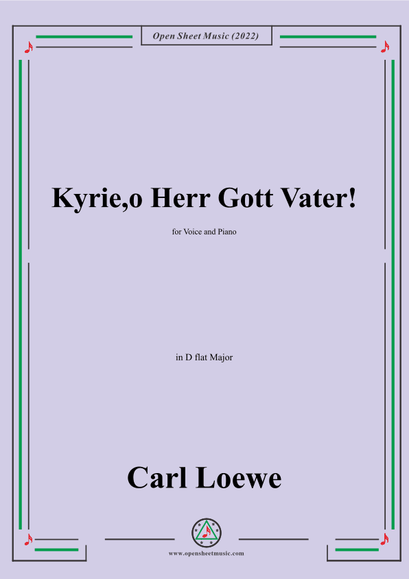 Loewe-Kyrie,o Herr Gott Vater!in D flat Major (arr. OSM Press)