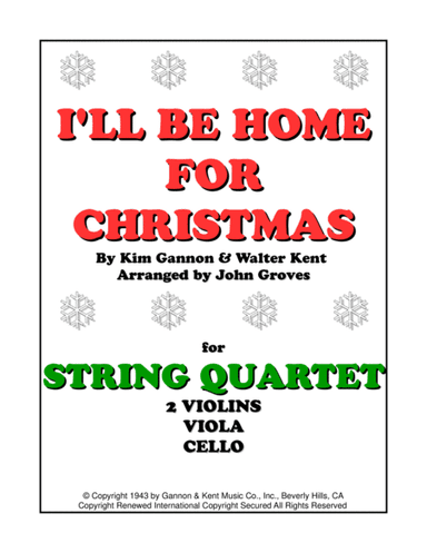 I'll Be Home For Christmas (arr. John Groves)