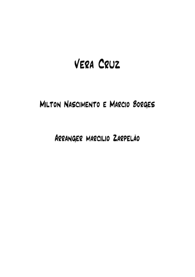 Vera Cruz (arr. Marcilio Zarpelão)