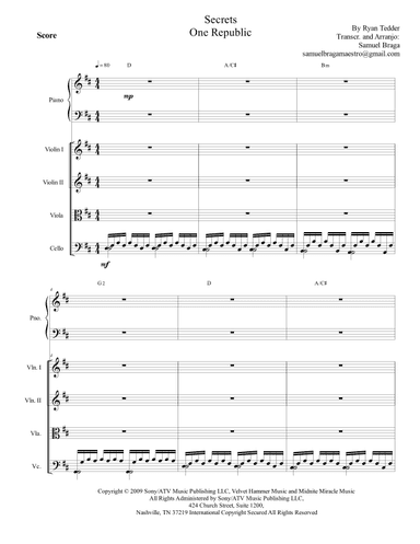 Secrets (arr. Samuel Braga)