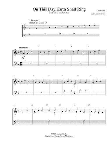 On This Day Earth Shall Ring (Personent Hodie) - for 2-octave handbell choir (arr. Samuel Stokes)