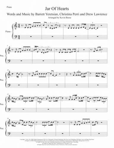 Jar Of Hearts (arr. Kevin Busse)