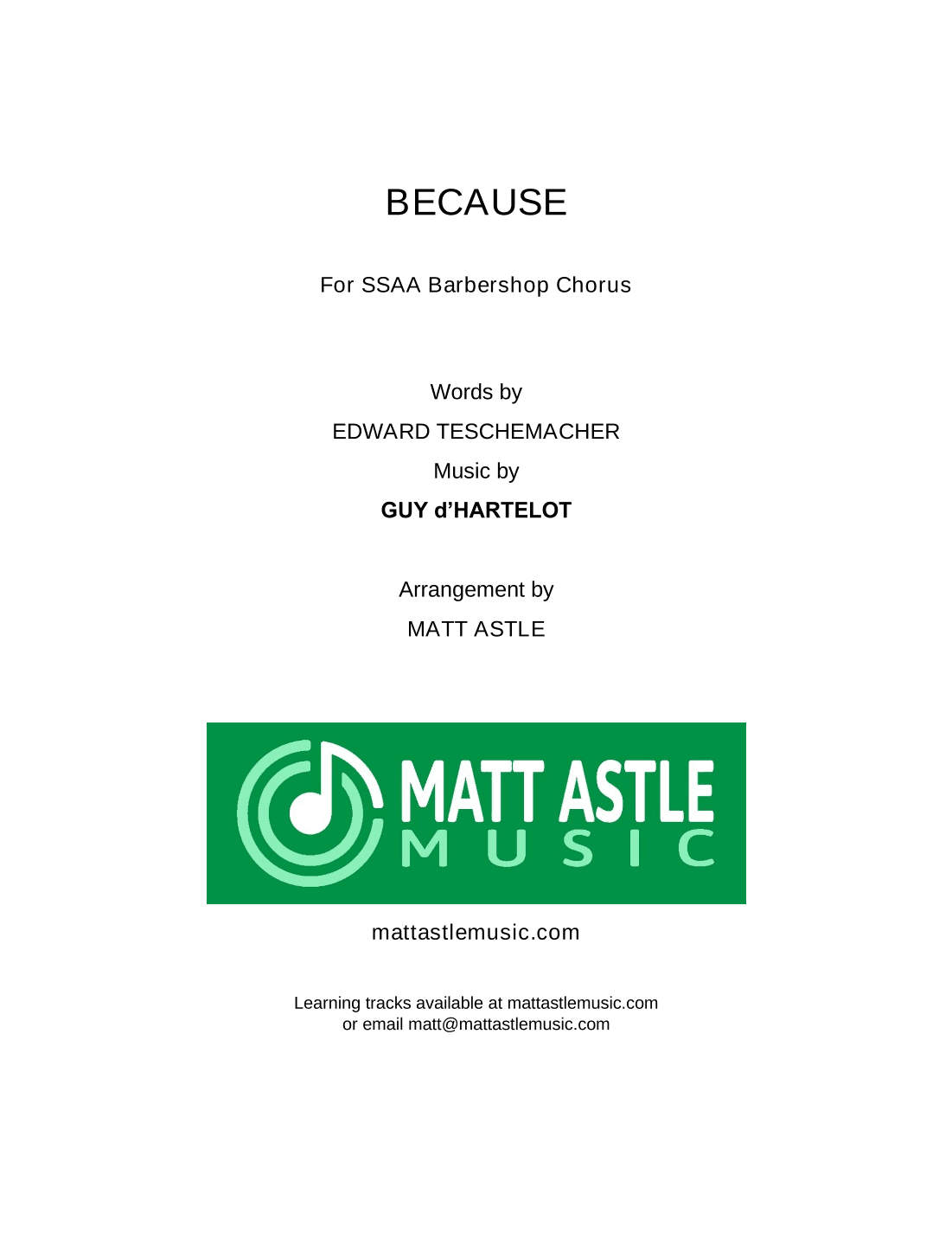 Because (arr. Matt Astle)