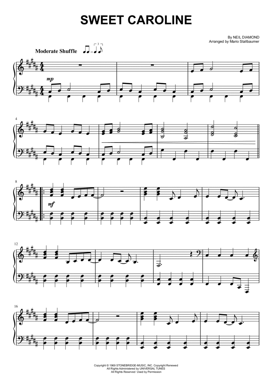 Sweet Caroline (arr. Mario Stallbaumer)