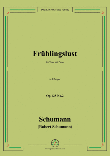 Schumann-Frühlingslust Op.125 No.2,in E Major (arr. MSM)