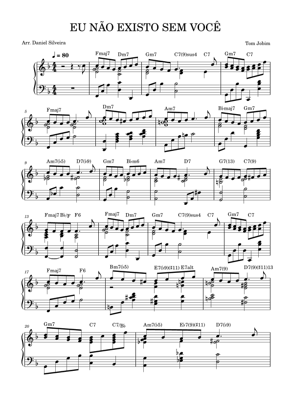I'm Nothing Without You (eu Nao Existo Sem Voce) (arr. Daniel Silveira)