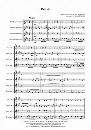 Rehab (arr. Kayleigh Huelin)