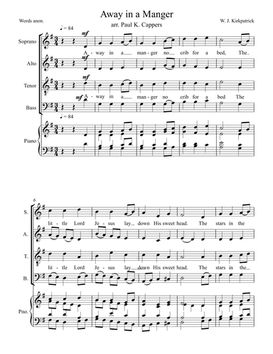 Away in a Manger (arr. Paul Kenwood Cappers)