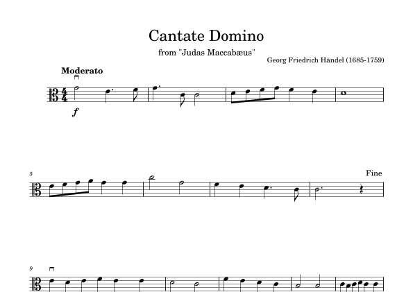 Cantate Domino in C (arr. Diego Marques)