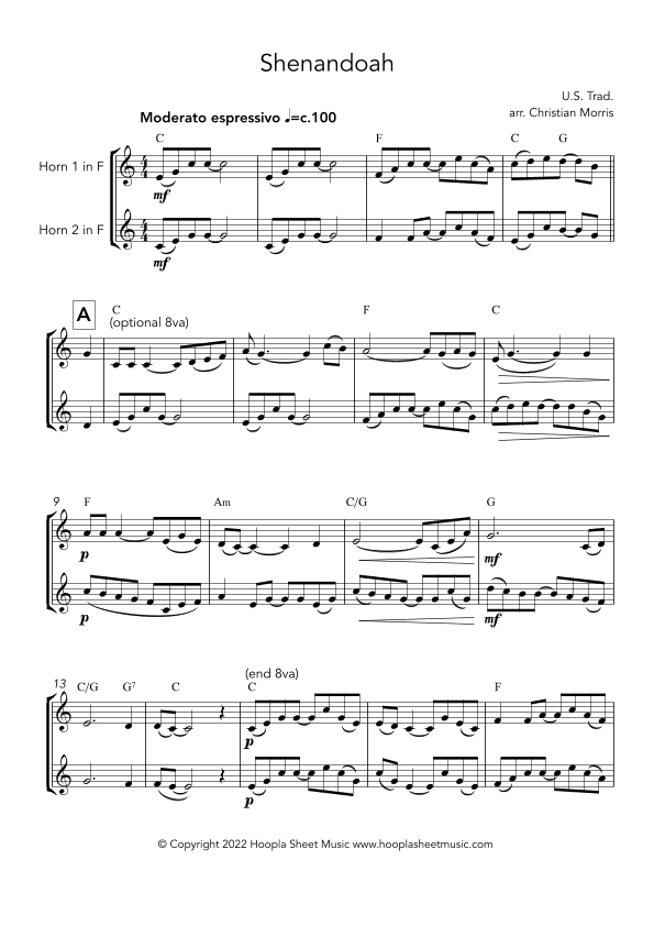 Shenandoah (arr. Christian Morris)