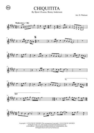 Chiquitita (arr. Douglas Wattson)