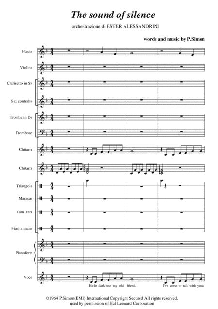 The Sound Of Silence (arr. Ester Alessandrini)