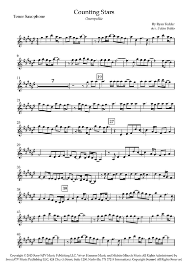 Counting Stars (arr. Fabio Britto)