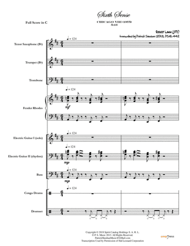 Sixth Sense (arr. Patrick Sheehan)