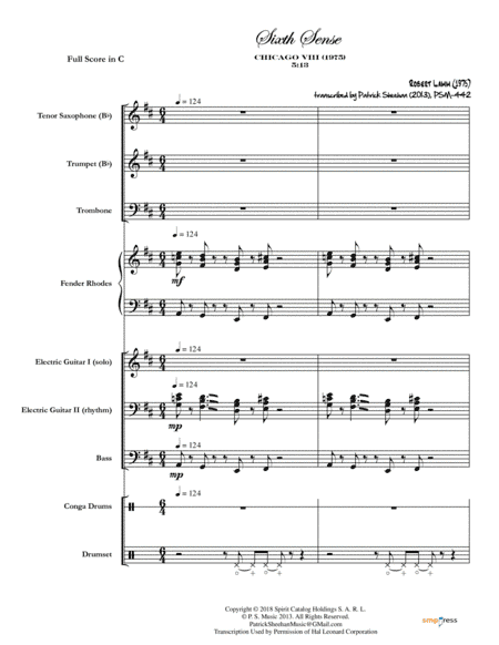 Sixth Sense (arr. Patrick Sheehan)