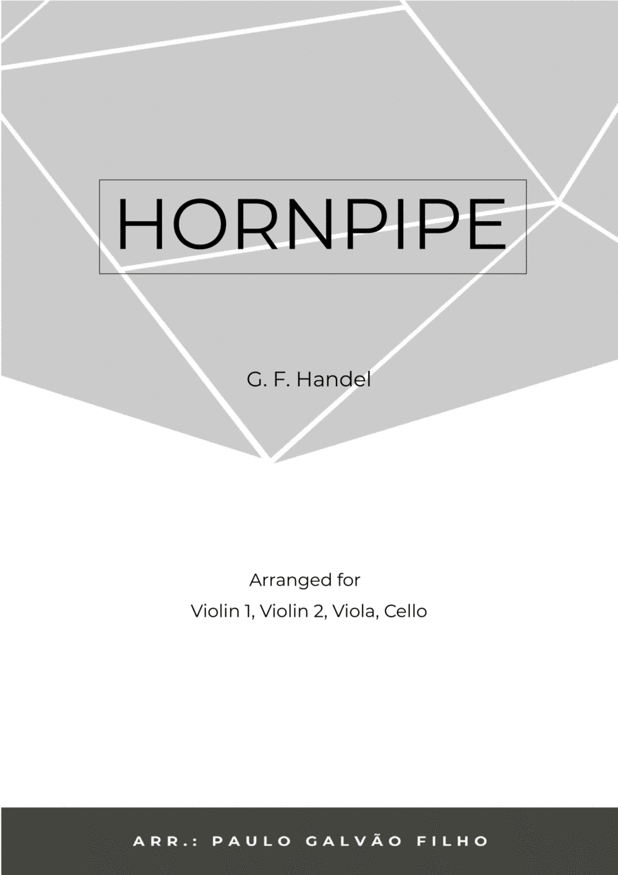 HORNPIPE - HANDEL -STRING QUARTET (arr. Paulo Galvão Filho)