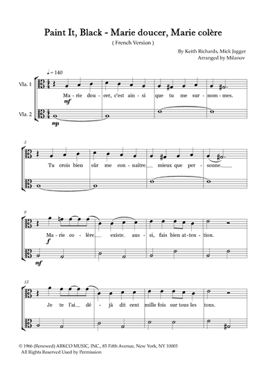 Paint It, Black (arr. Milanov)