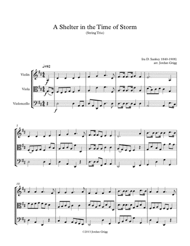 A Shelter in the Time of Storm (String Trio) (arr. Jordan Grigg)