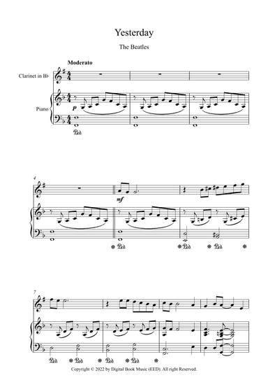 Yesterday (arr. Digital Book Music)