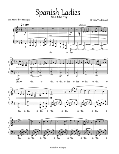Spanish Ladies (arr. Marie-Ève Mainguy)