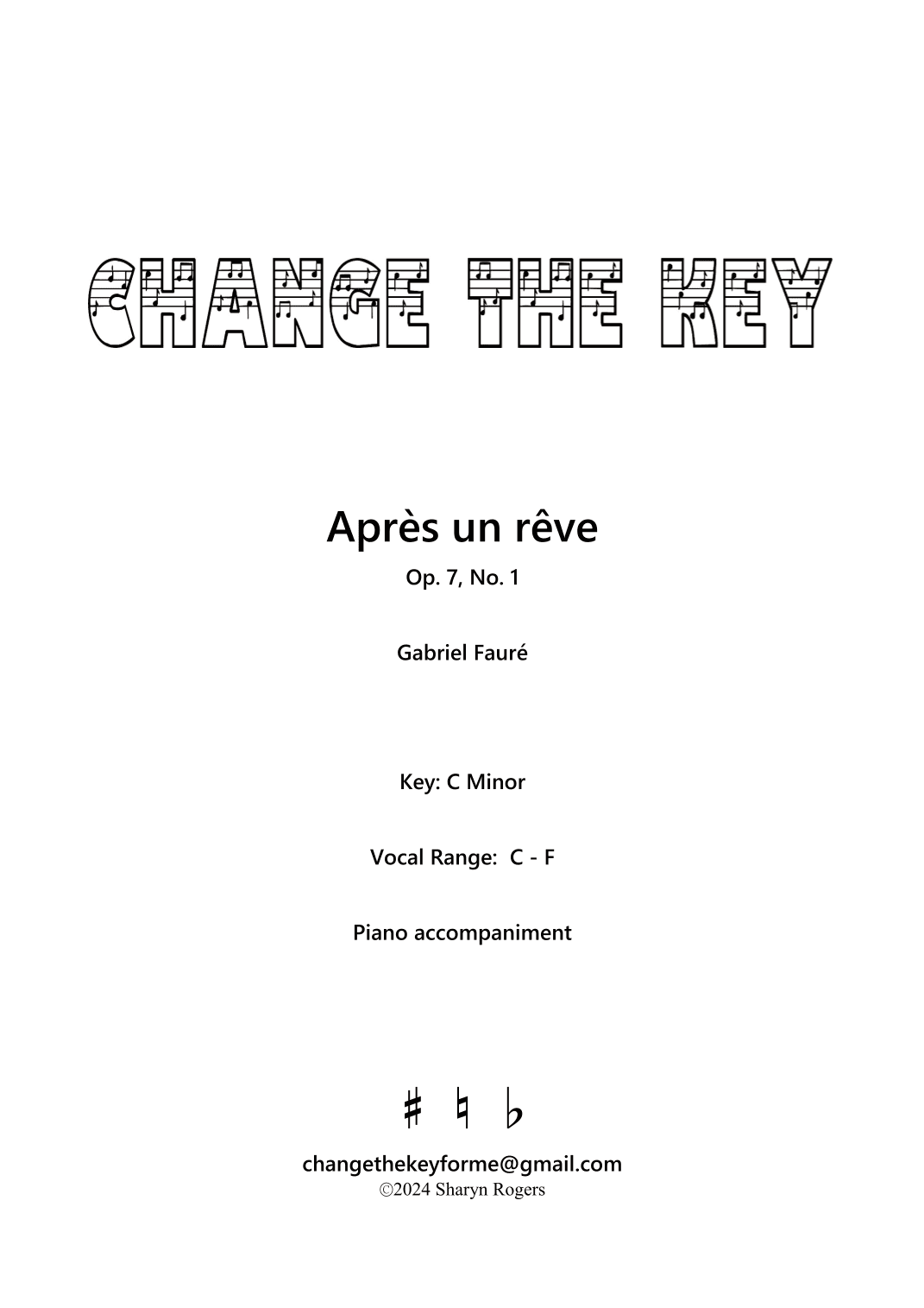 Apres un reve - C Minor (arr. Sharyn Rogers)