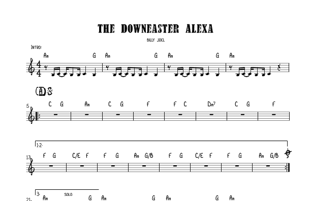 The Downeaster "alexa" (arr. Sarah Jane Cion)