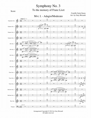 Symphony No. 3 (arr. Gary Bricault)