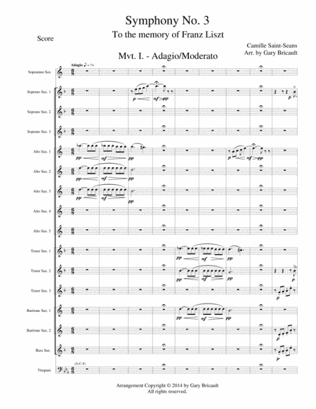 Symphony No. 3 (arr. Gary Bricault)
