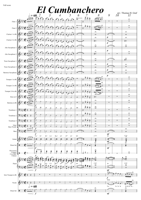 El Cumbanchero - Score Only (arr. Thomas Graf)