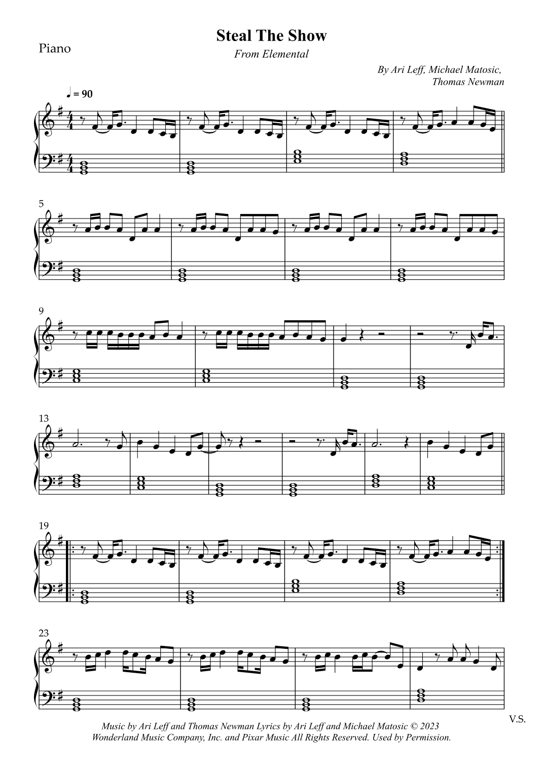 Steal The Show (arr. Wesley S. SIlva)