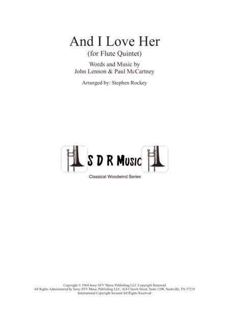 And I Love Her (arr. Stephen Rockey)