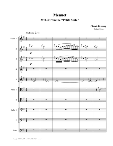 Menuet (Mvt. 3 from Debussy's Petite Suite for String Orchestra (arr. Richard Byrnes)