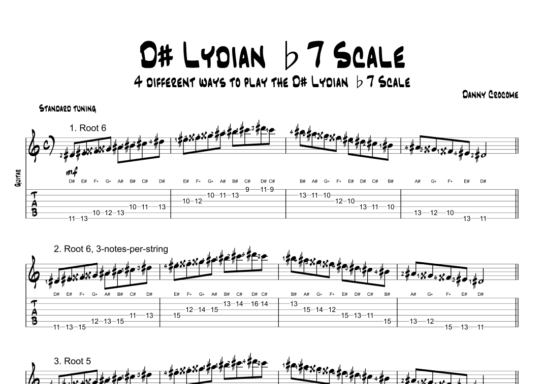 D# Lydian b7 Scale (4 Ways to Play)