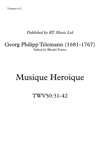 Telemann TWV50:31-42. Heroic Marches. (arr. Rhodri Tomos)