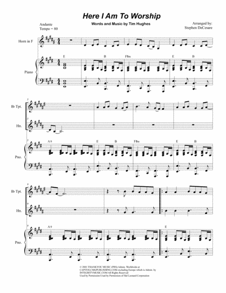 Here I Am To Worship (arr. Stephen DeCesare)