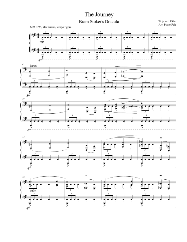 The Journey (original Extended Version) (arr. Piano Palt)