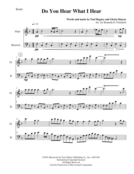 Do You Hear What I Hear (arr. Kenneth D. Friedrich)
