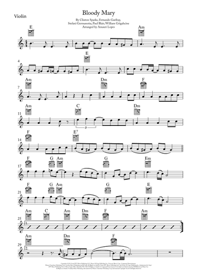 Bloody Mary (arr. Amauri Lopes)