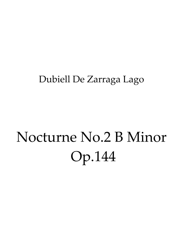 Nocturne No.2 B Minor Op.144